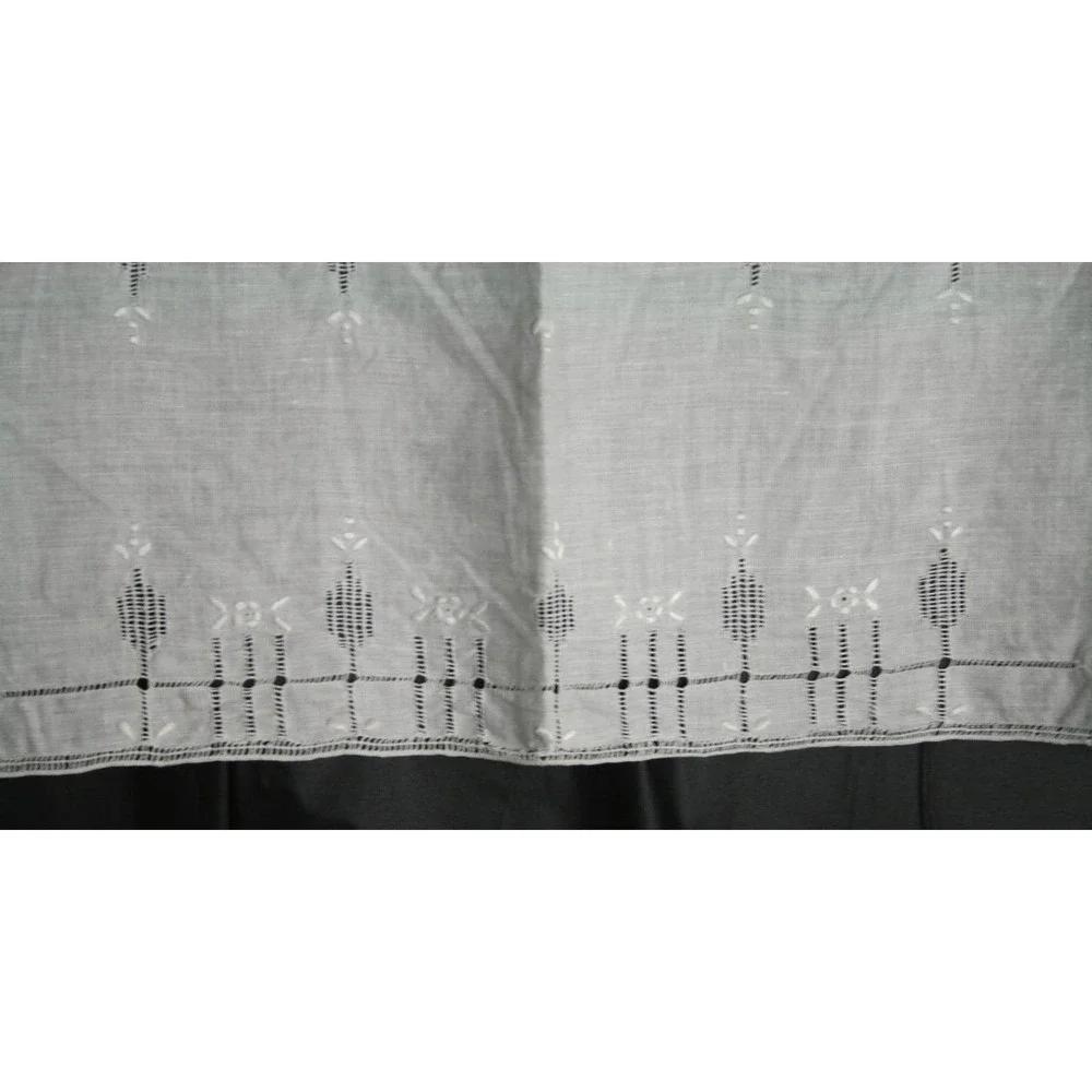 Vintage Linen Tablecloth Swiss Appenzell Style Hand Embroidered, Cutwork